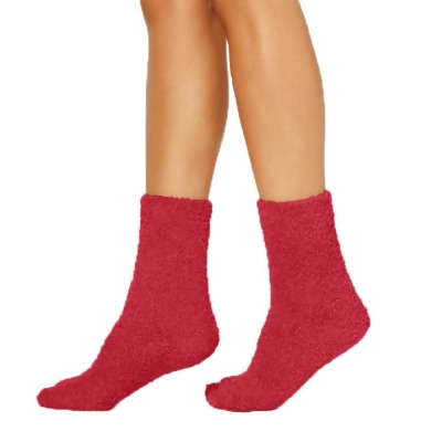 Charter Club Women's Solid Butter Socks (One Size, Red) 