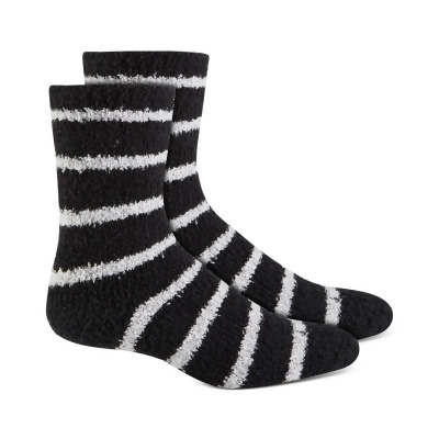 Charter Club Women's Marled Stripe Butter Socks (One Size, Black) 