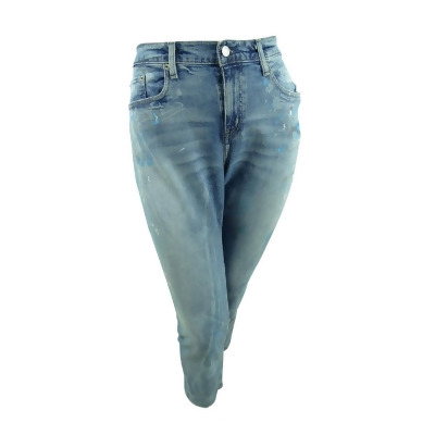 Lauren Ralph Lauren Women's Plus Size Relaxed Tapered Jeans (14W, Blue) 