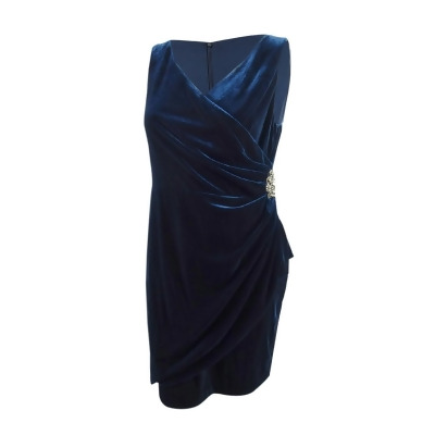 Alex Evenings Women's Petite Velvet Sheath Dress (16P, Imperial) 
