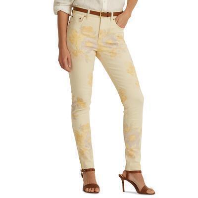 Lauren Ralph Lauren Women's High-Rise Skinny Ankle Jeans (8, Blush Multi) 