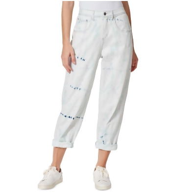 Frayed Women's Denim Tapered Boyfriend Workwear Jeans (27, Radical Tie Dye) 