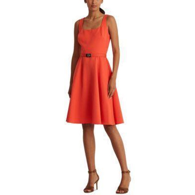 Lauren Ralph Lauren Women's Sleeveless Faille Cocktail Dress (16, Orange) 