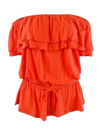 Lauren Ralph Lauren Women's Red Off-The-Shoulder Jersey Blouse –  COUTUREPOINT