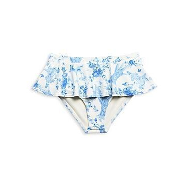 Gigi Hadid x Frankie's Bikinis Girls' Maple Ruffled Bikini Bottom (4T, Blue)