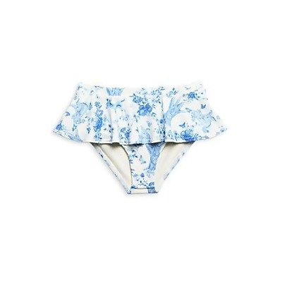 Gigi Hadid x Frankie's Bikinis Girls' Maple Ruffled Bikini Bottom (4T, Blue) 