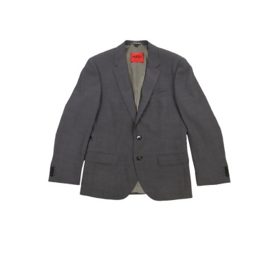 HUGO Hugo Boss Mens Slim-Fit Suit Pindot Blazer (44R, Med Grey) 