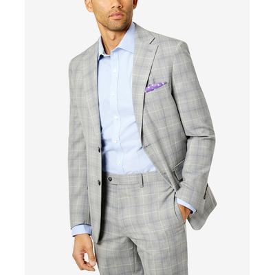 Tallia Men's Slim-Fit Wool Suit Jacket (40L, Light Grey/Blue) 