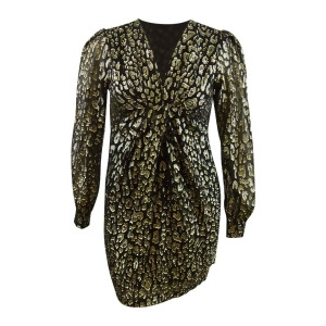 UPC 196163592480 product image for Michael Michael Kors Women's Metallic Cheetah-Print Mini Dress 12, Black/Gold -  | upcitemdb.com