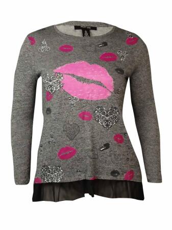 Style Co. Women's Lipstick Kiss Sweater - PM