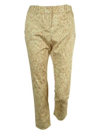 Charter Club Women's Slim Leg Paisley Print Ankle Pants - 4P