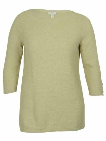 Charter Club Knitted Three-Quarter Sleeved Tunic Sweater - 0X