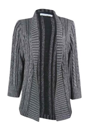 Charter Club Women's Open Front Metallic Cardigan Sweater - PXS