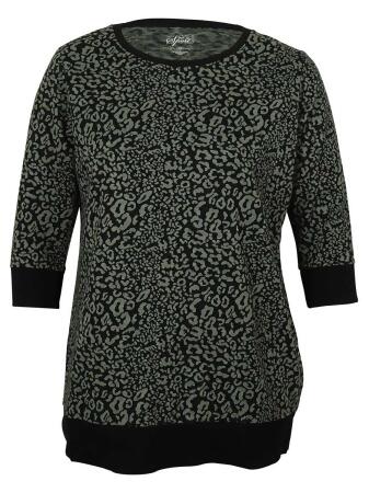 Style Co Women's Animal Print Sweatshirt - 1X