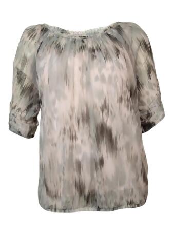 Inc International Concepts Women's 2Pc Ikat Peasant Top - PS