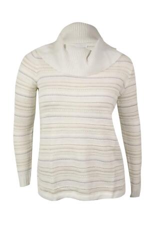 Charter Club Women's Cowl Neck Metallic Knit Sweater - PXS