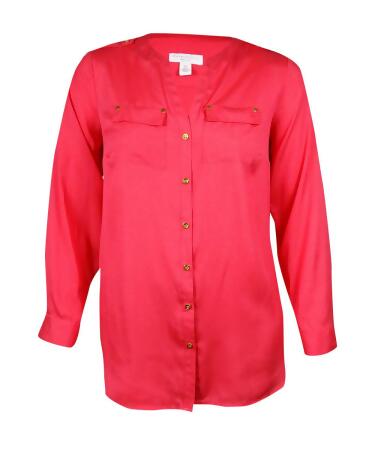 Charter Club Women's Roll-Tab Buttoned Military Shirt - PM