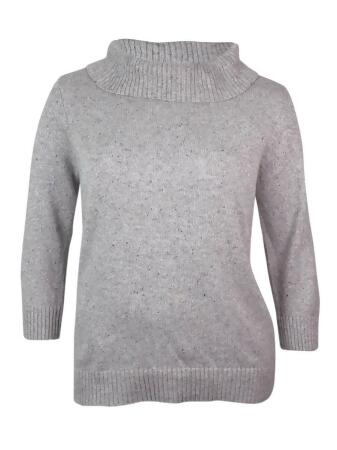 Charter Club Women's Cowl Neck Marled Sweater - PXS