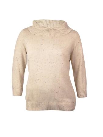 Charter Club Women's Cowl Neck Marled Sweater - 0X