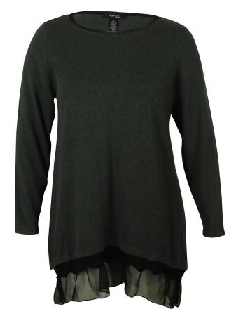 Style Co Women's Chiffon Crewneck Tunic Blouse - PL