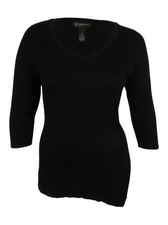 Inc Women's V-neck 3/4 Sleeve Tunic Sweater - 0X
