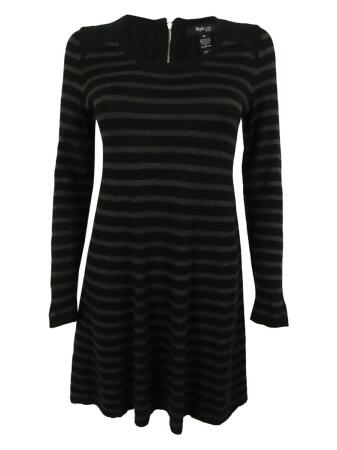 Style Co. Women's Striped A-Line Sweater Dress - PM