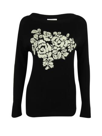 Charter Club Women's Floral Print Pullover Sweater - PS