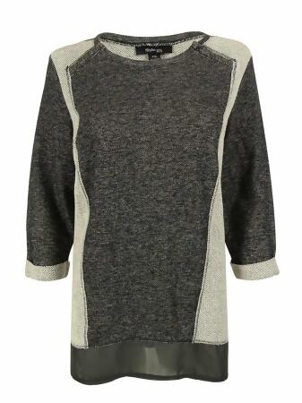 Style Co. Women's 3/4 Sleeve Chiffon Hem Sweater - PXS