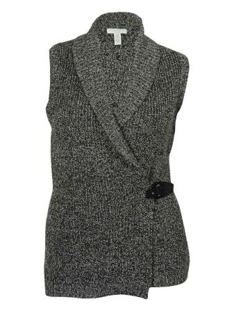 Charter Club Women's Marled Metallic Vest Sweater - PXS