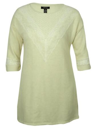 Style Co Women's Lace-Trim Tunic Sweater - 2X