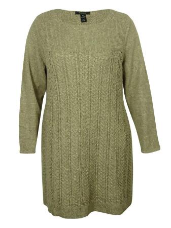 Style Co Women's Cable Knit Sweater Dress - PL