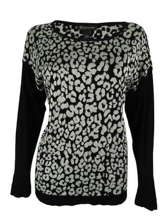 Inc International Concepts Women's Animal Print Sweater - PL