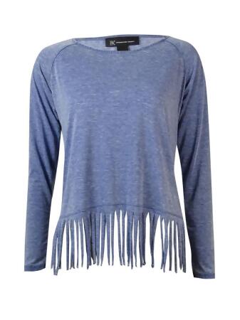 Inc International Concepts Women's Fringed Marled Top - XS