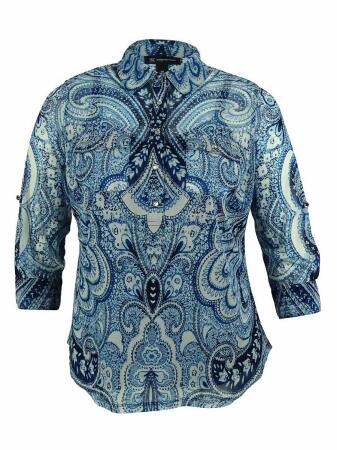 Inc International Concepts Women's Paisley Print Blouse - 0X