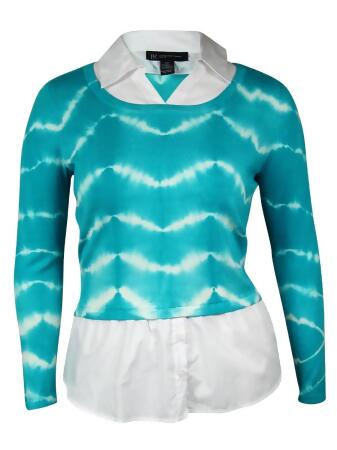 Inc International Concepts Women's Tie-Dyed Layered Sweater - L