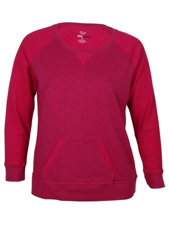 Style Co Women's Contrast-Sleeve Sweatshirt - 0X
