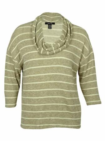 Style Co Women's Striped Cowl Neck Sweater - 1X