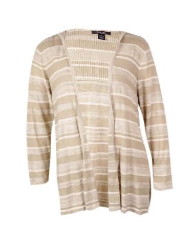 Style Co. Women's Striped Hooded Cotton Cardigan - PXS