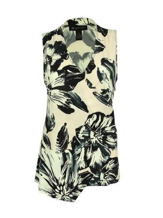 Inc International Concepts Women's Floral Print Surplice Top - PL