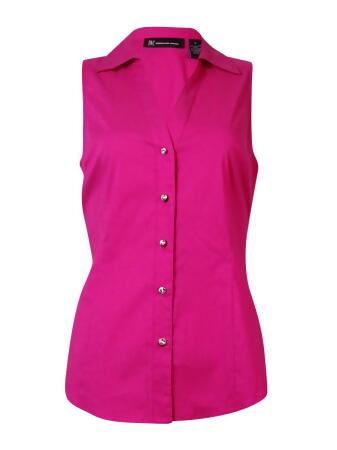 Inc International Concepts Women's Sleeveless Buttoned Top - 10