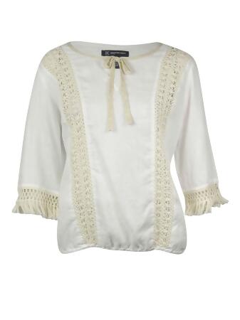 Inc International Concept Womens Crochet Detail Blouse - 24W