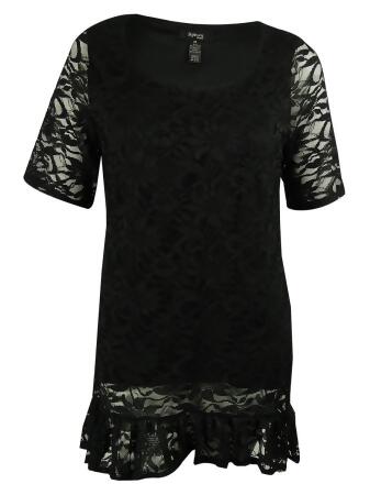 Style Co. Women's Short Sleeve Lace Tunic Top - PS