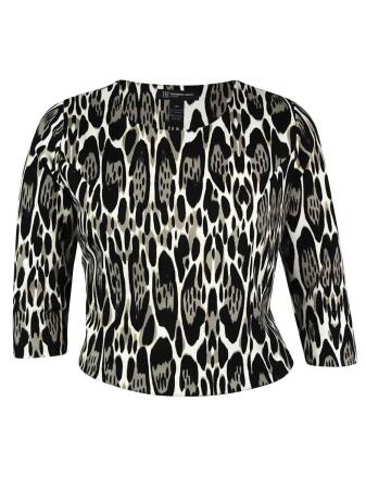 Inc International Concepts Womens Printed Ponte Top - M