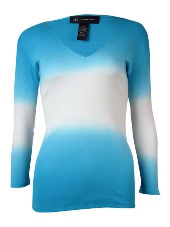 Inc International Concepts Women's Gradient V-Neck Sweater - M