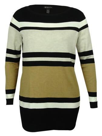 Inc Women's Striped Crewneck Sweater - 0X