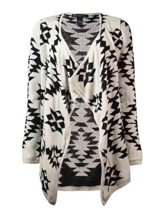 Inc International Concepts Women's Sequined Intarsia Cardigan - L