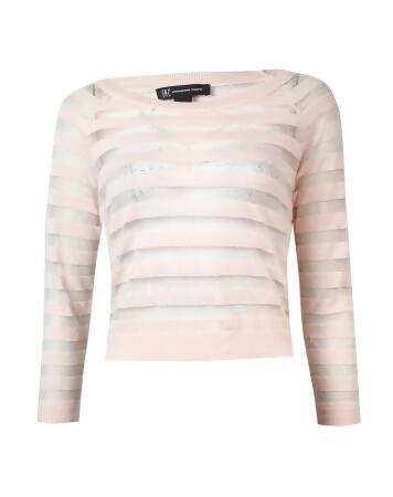 Inc International Concepts Women's Sheer Striped Sweater - PM