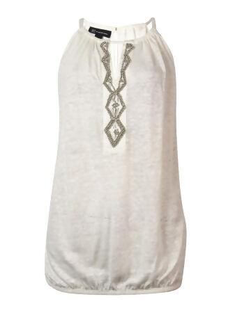 Inc International Concepts Women's Beaded Keyhole Line Top - PS