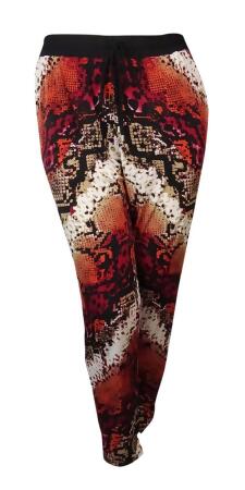 Inc International Concepts Women's Tapered-leg Printed Pants - 2X