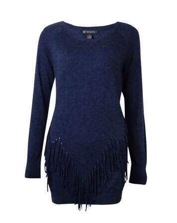 Inc International Concepts Women's Fringe-Trim Sweater - M